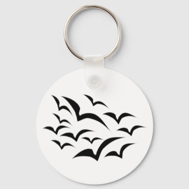 Black Bat Cloud Keychain (Front)