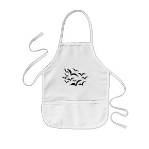 Black Bat Cloud Kids Cooking Apron
