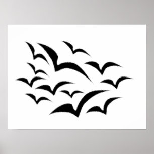 Black Bat Cloud Poster