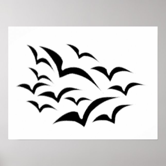 Black Bat Cloud Poster (Front)