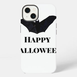 Black bat happy Halloween add name text witches iPhone 13 Case