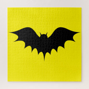 Black Bat Jigsaw Puzzle,Yellow Puzzle