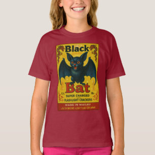 Black Bat Retro Firecracker Youth Tee