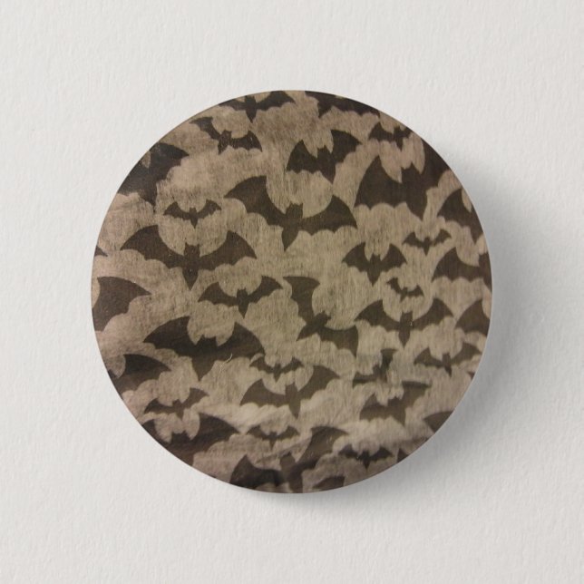 Black Bats 2 Inch Round Button (Front)