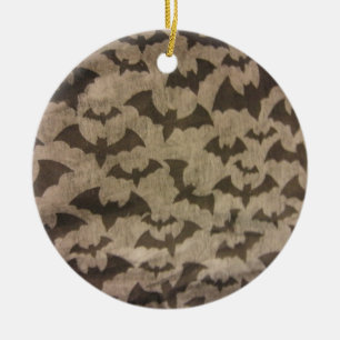 Black Bats Ceramic Ornament