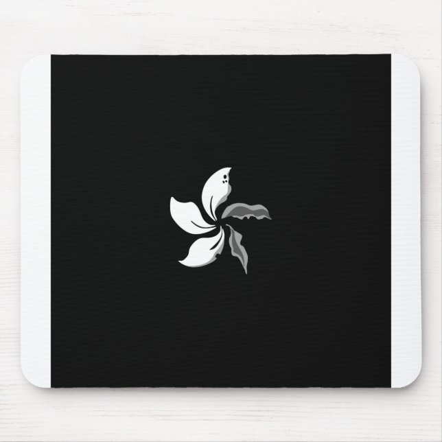 Black Bauhinia Wilted Petals Flag Hong Kong Mouse Pad (Front)