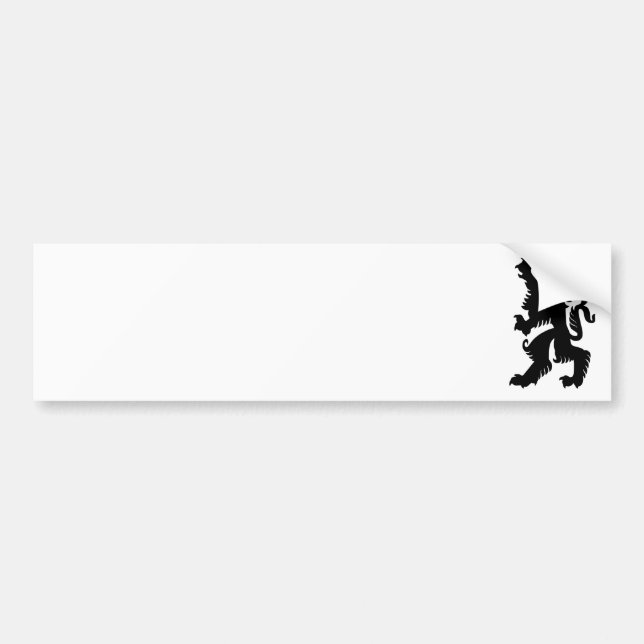 Black Bavarian Lion Bumper Sticker (Front)