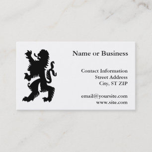 Black Bavarian Lion Business Card