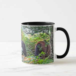 Black & Bay New Forest Ponies, Hampshire, England Mug