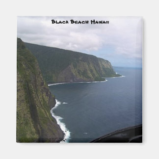 Black Beach Hawaii Magnet