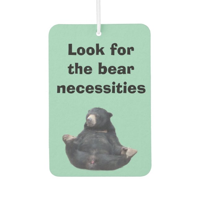 Black Bear Air Freshener (Front)