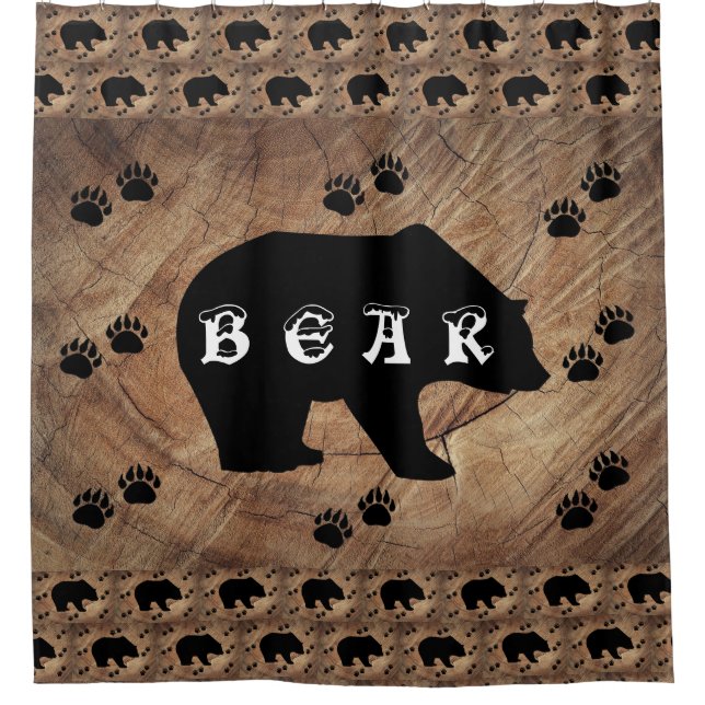Black Bear And Bear Paws (Front)
