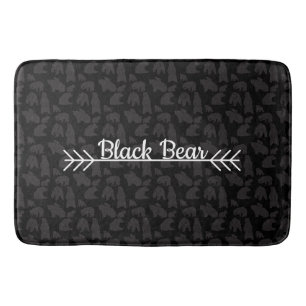 Black Bear Bath Mat