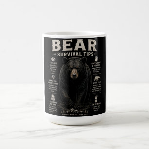 Black Bear Bear Survival Tips Vintage Outdoor  Coffee Mug