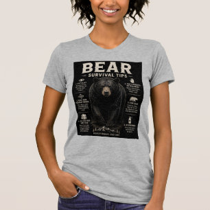 Black Bear Bear Survival Tips Vintage Outdoor T-Shirt