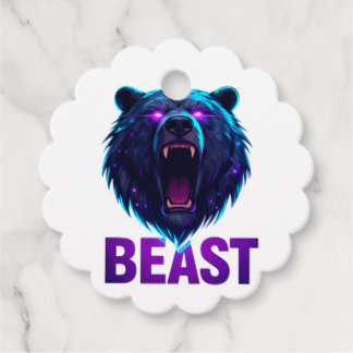 Black Bear 'BEAST' - Bold Aesthetic Favour Tags