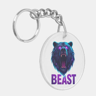 Black Bear 'BEAST' - Bold Aesthetic Keychain