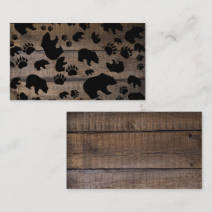 Black Bear Black Bear Paws Business Card