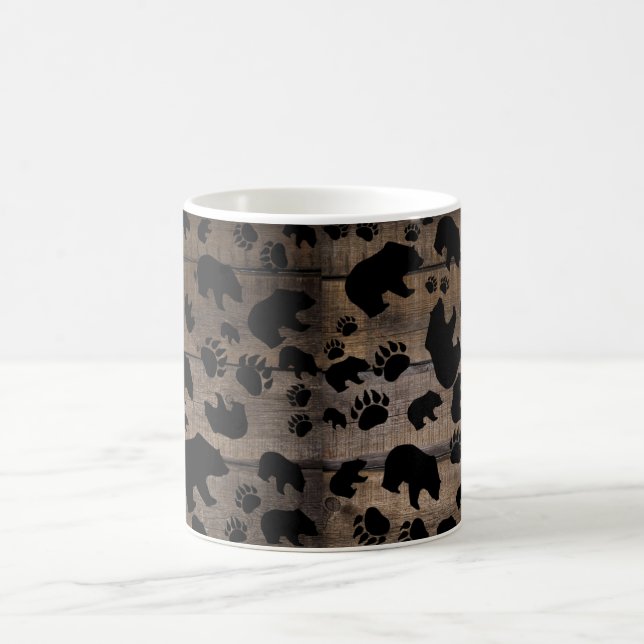 Black Bear Black Bear Paws Coffee Mug (Center)