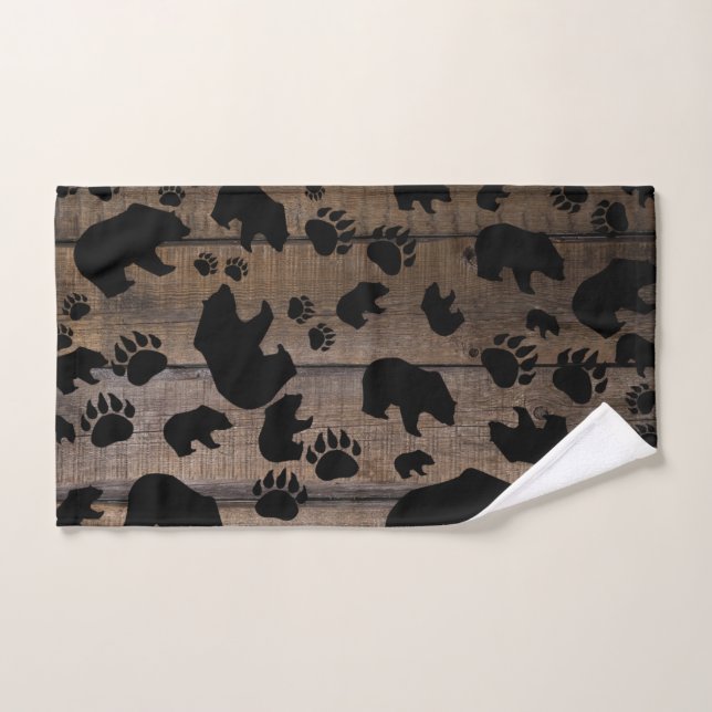 Black Bear Black Bear Paws Hand Towel (Hand Towel)