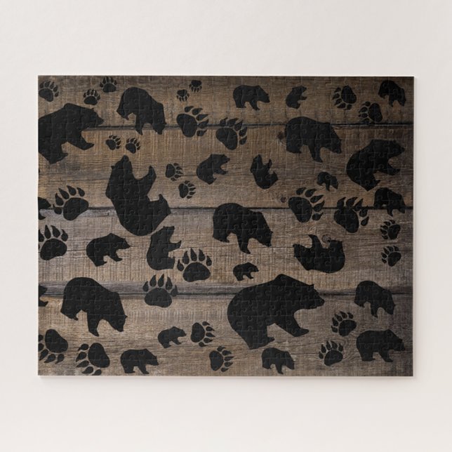 Black Bear Black Bear Paws Jigsaw Puzzle (Horizontal)