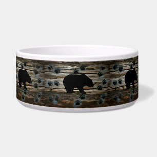 Black Bear Black Bear Paws Rustic Wood