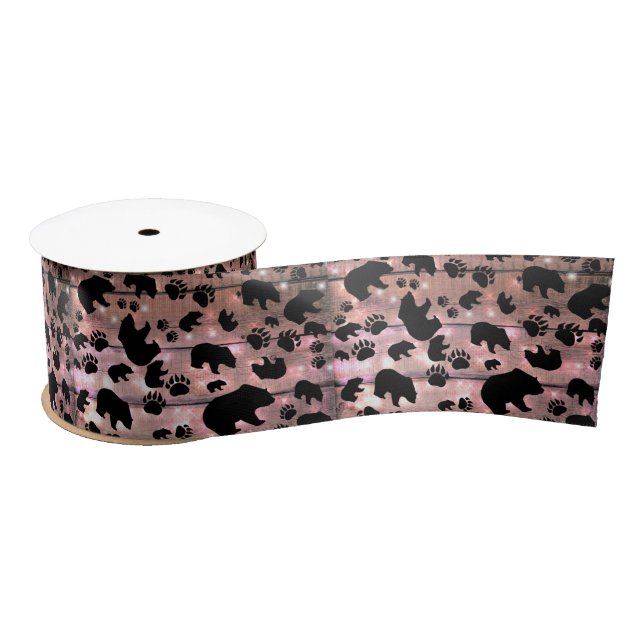 Black Bear Black Bear Paws Satin Ribbon (Spool)