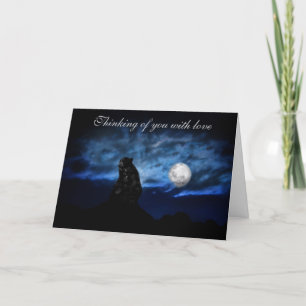 Black bear by moonlight card