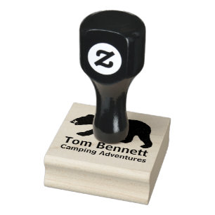 Black Bear Camping Adventures Rubber Stamp