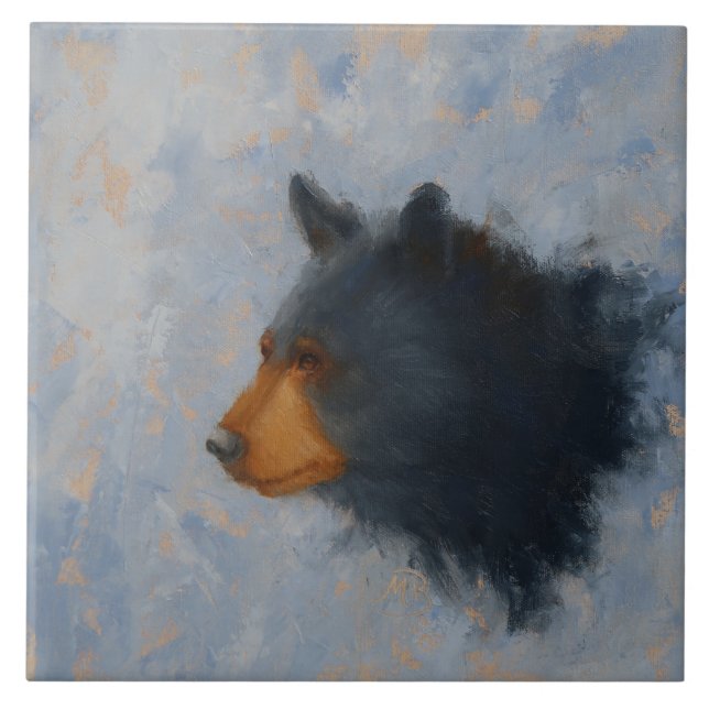 Black Bear Ceramic Trivet (Front)