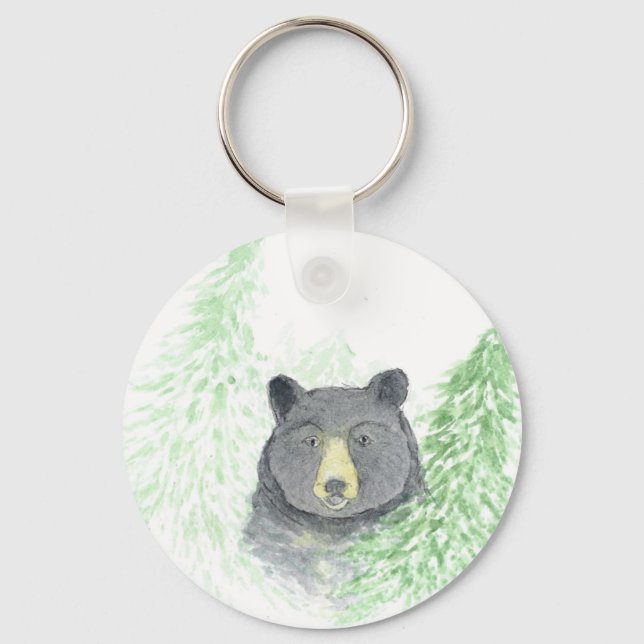 Black Bear Christmas Keychain (Front)