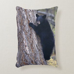 black bear cub decorative pillow