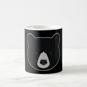 Black Bear Face Coffee Mug