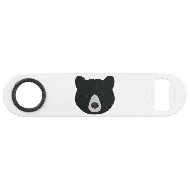 Black Bear Face Speed Bottle Opener (Front (Horizontal))