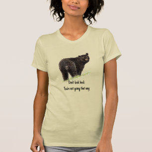 Black Bear Illustration with Motivational Quote T-Shirt