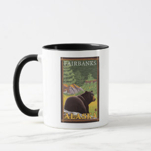 Black Bear in Forest - Fairbanks, Alaska Mug