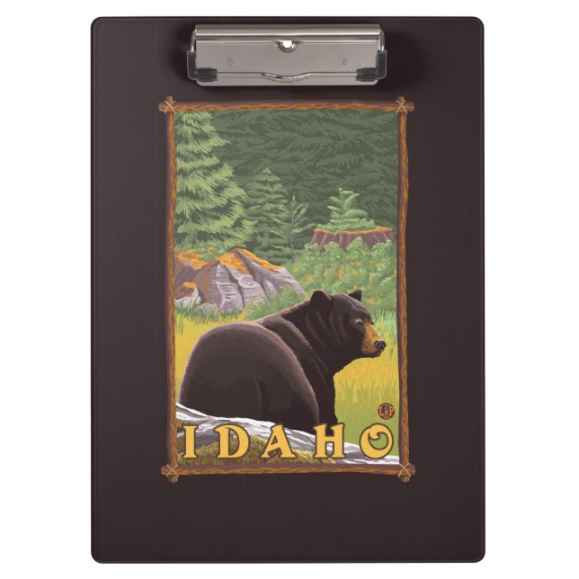 Black Bear in Forest - Idaho Clipboard (Front)