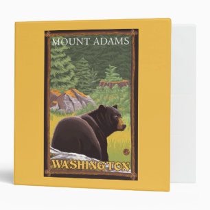 Black Bear in Forest - Mount Adams, Washington Binder