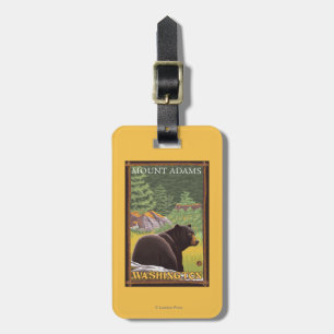 Black Bear in Forest - Mount Adams, Washington Luggage Tag