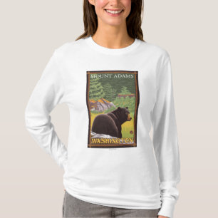 Black Bear in Forest - Mount Adams, Washington T-Shirt