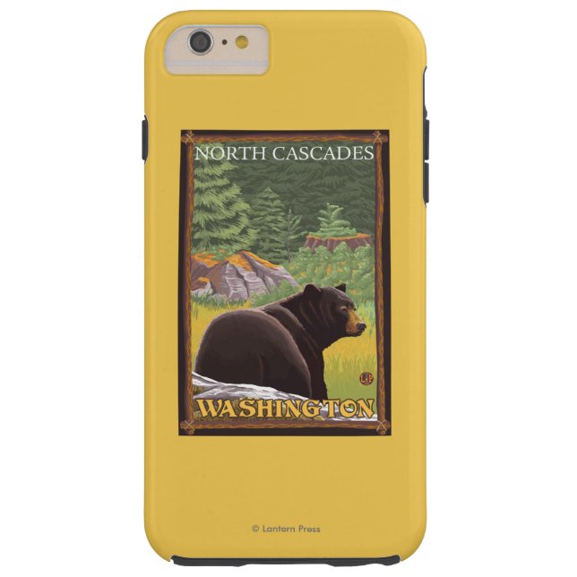 Black Bear in Forest - North Cascades, Washingto Case-Mate iPhone Case (Back)