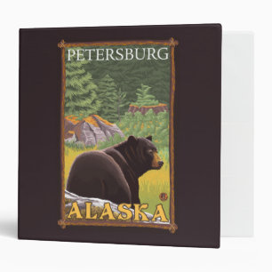 Black Bear in Forest - Petersburg, Alaska Binder