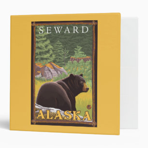 Black Bear in Forest - Seward, Alaska Binder