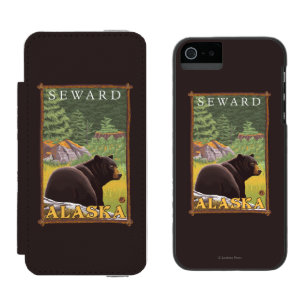 Black Bear in Forest - Seward, Alaska Incipio Watson™ iPhone 5 Wallet Case