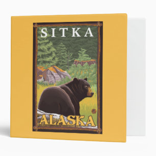 Black Bear in Forest - Sitka, Alaska Binder