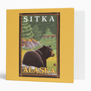 Black Bear in Forest - Sitka, Alaska Binder