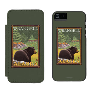 Black Bear in Forest - Wrangell, Alaska Incipio Watson™ iPhone 5 Wallet Case