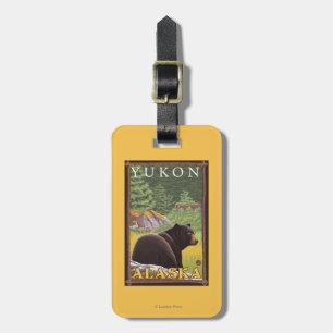 Black Bear in Forest - Yukon, Alaska Luggage Tag