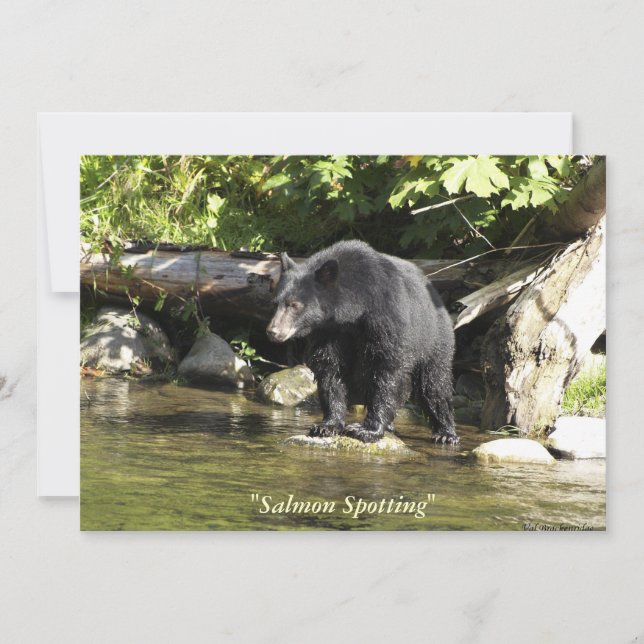 Black Bear Invitation Card (Front)