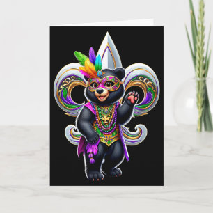 Black Bear Mardi Gras  Card